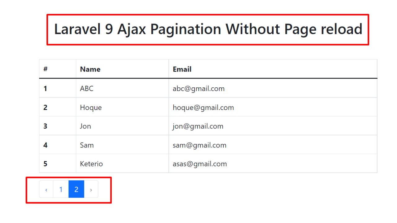 Laravel Ajax Pagination Without Page Reload - WebJourney
