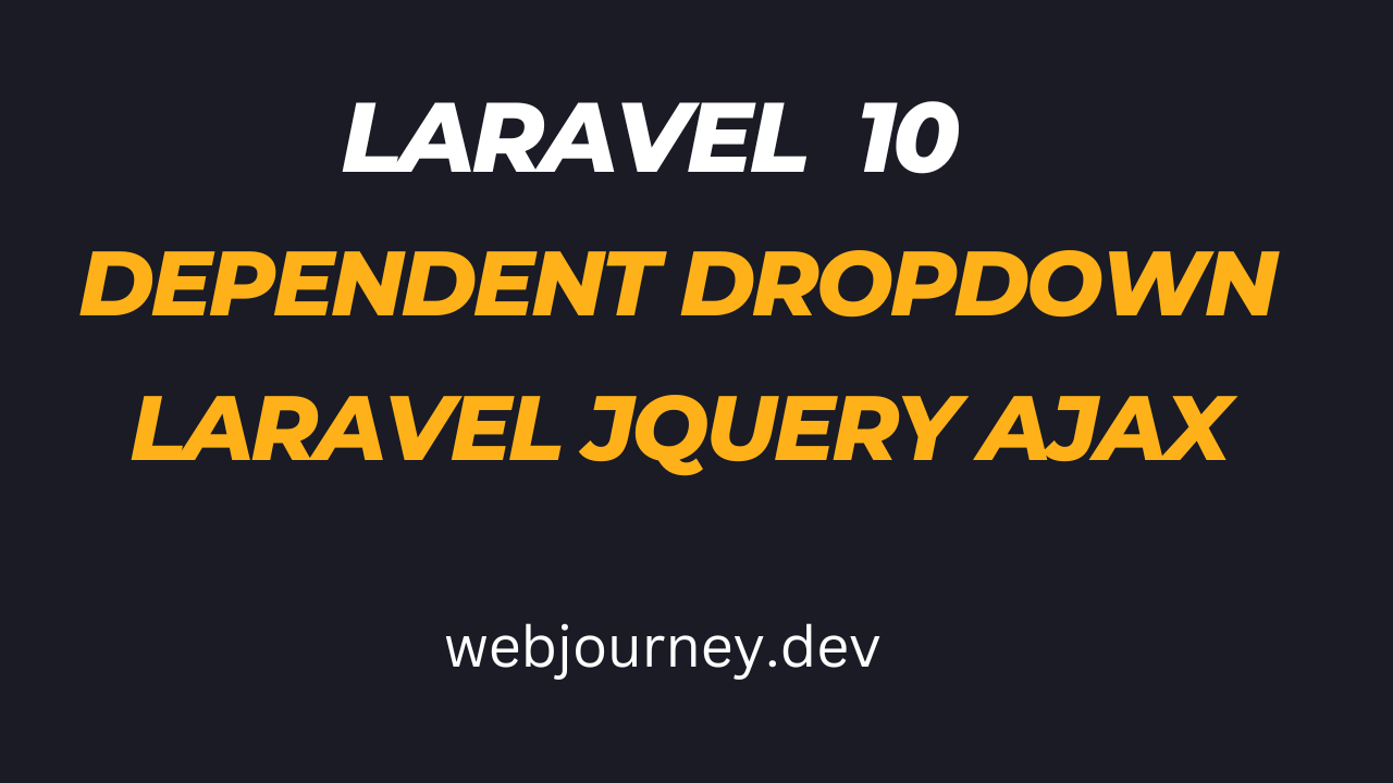 Dynamic Dependent Dropdown Laravel 10 jQuery Ajax(Category SubCategory)